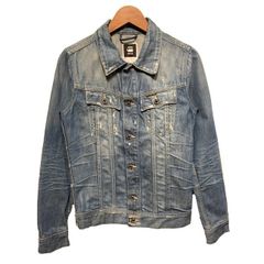 o1564 G-STAR RAW ダメージウォッシュ 加工 デニム ジャケット - メルカリ