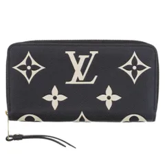【再値下げ】 LOUIS VUITTON ルイ・ヴィトン ジッピー・ウォレット バイカラー モノグラム アンプラント 長財布 M80481 レディース レザー ブラック ベージュ 中古