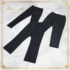 スポーツウェア まとめ売り 全3点 セット レギンス スパッツ ボトムス ズボン 黒 柄 伸縮 レッスン ヨガ ダンス 練習着 運動 運動着 オールブラック かわいい