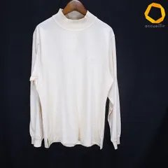 #a バーバリー BURBERRY カットソー L アイボリー ハイネック ゴルフ 綿 100% 日本製 レディース [940184] k01