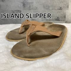極美品】アイランドスリッパ レザートングサンダル ブラウン US8
