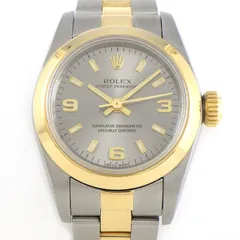 ロレックス Rolex 腕時計 オイスターパーペチュアル 76183 夜光インデックス 夜光針 シルバー文字盤 K18YG SS 自動巻き 【中古】のサムネイル