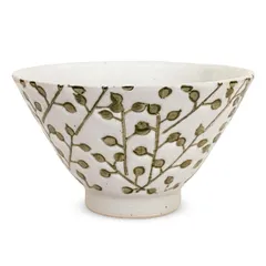 【在庫処分】グリーン 粉引木立 日本製 波佐見焼 11cm 茶碗 勲山窯 J-kitchens