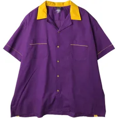 古着 ~90年代 ヒルトン HILTON オープンカラー 半袖 ボウリングシャツ ボックスシャツ USA製 メンズXXL相当/eaa635670