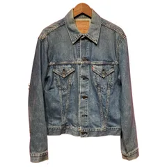 【中古】　Levi's　デニムジャケット　刻印J22　トラッカージャケット　無地　日本製　アメカジ　古着　/1584