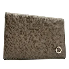 正規品 BVLGARI ブルガリ カードケース 名刺入れ グレインレザー グレージュ シルバー金具 ビジネス 父の日 ギフト 贈り物 紳士 婦人 ユニセックス スリム 本革 イタリア製のサムネイル