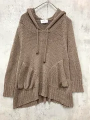 LANVIN en BLUE ランバンオンブルー メッシュ ニット プルオーバー パーカー size38/ブラウン系 ■◇ レディースのサムネイル