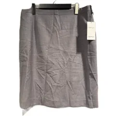 インディヴィ INDIVI タグ付き 台形スカート ひざ丈 48 グレー ■GY61