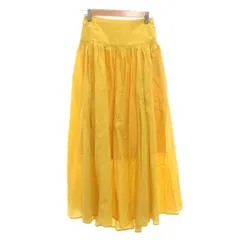 ガリャルダガランテ GALLARDAGALANTE スカート 0 黄色 ロング丈 ギャザー フレア /SX ■ECA001