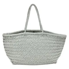 dragon(ドラゴン) トートバッグ 白 編み込み レザー