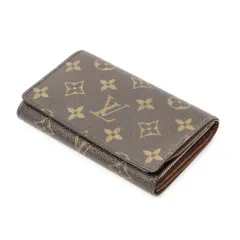[中古] LOUIS VUITTON ルイヴィトンポルト トレゾール ジップ茶色モノグラムキャンバスA