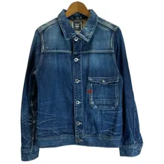 【中古】　G-STAR RAW　デニムジャケット　Gジャン　トラッカージャケット　デニム　無地　フロントポケット　インポート　古着　/1582