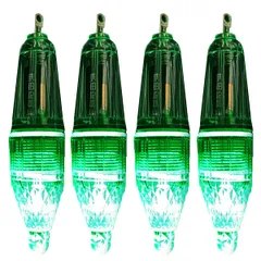 集魚灯 高輝度LED採用 水中集魚ライト 4本セット 夜釣り ナイトフィッシング 太刀魚 イカ アジ (緑色, 幅12cm) [緑色] [幅12cm]