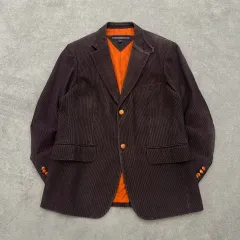 38R Tommy Hilfiger トミーヒルフィガー ブラウン コーデュロイ ジャケット 100