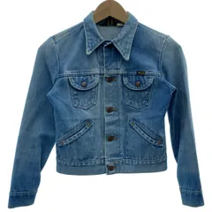 【中古】　Wrangler　デニムジャケット　70s vintage　70年代　OLD　Gジャン　トラッカージャケット　フロントポケット　USA製　キッズ　アメカジ　古着　/4386のサムネイル