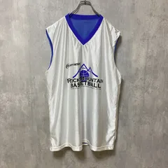 ゲームプリントタンクトップシャツ　ノースリーブ　白　ユニフォーム風　ビッグシルエット　オーバーサイズ　XLサイズ　古着