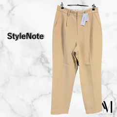 【新品】StyleNote スタイルノート テーパードパンツ Lサイズ ベルト付 ベージュ タグ付き　大きめ
