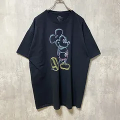Disney　ディズニー　半袖プリントTシャツ　黒　ブラック　Mickey　ミッキーマウス　オーバーサイズ　古着