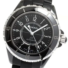 訳あり シャネル CHANEL H0684 J12 黒セラミック 38ｍｍ ラバーブレスレット 自動巻き メンズ _920053のサムネイル