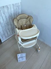 SMORbi ベビーチェア ハイチェア 折りたたみ テーブル付き アイボリー