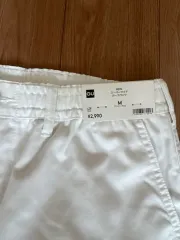 GU ワイドフィット カーゴ パンツ M 白