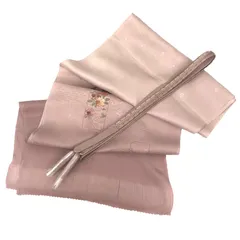 京やQ754 正絹 帯揚げ 帯締め 帯揚げ+帯締め2点セット 高級ちりめん 金糸 手組紐 手組ひも 平組 高麗組 うす紫 グラデーション 袷の着物 単衣の着物 袷単衣兼用 訪問着 付下げ 色無地 小紋 紬などに フォーマルからカジュアルまでOK
