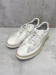 COLE HAAN コールハーン グランドプロ フェザーアーク バイクトゥ スティッチライト スニーカー size9 1/2(27.5cm程度)/白×ベージュ ■■ メンズ