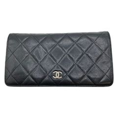 CHANEL 長財布 マトラッセ キルティング 黒 ブラック - メルカリ