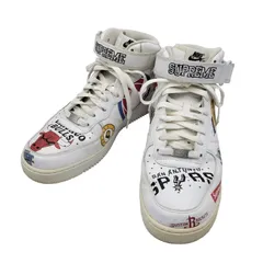 【中古品】NIKE ナイキ × SUPREME シュプリーム × NBA エヌビーエー AQ8017-100 AIR FORCE エアフォース 1 MID ミッド ’07 スニーカー シューズ 靴 【160-250927-ya-18-izu】