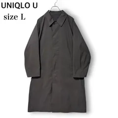 UNIQLO U ユニクロユー 24AW オーバーサイズ ステンカラーコート  シンプル ダークグレー チャコールグレー  メンズ Lサイズ コットンナイロン  通勤 通学 カジュアル