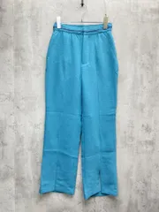 美品 JEANASIS ジーナシス ヘムスリット セミフレア パンツ sizeS/ターコイズ ■◇ レディース