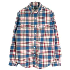 J.CREW ジェイクルー フランネルシャツ チェック ブルー(メンズ M)中古 古着 X8282