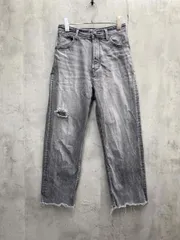 Yanuk ヤヌーク 金子綾コラボ ボーイズ クロップド ダメージ クラッシュ デニムパンツ size25/ブラック ■■ レディース