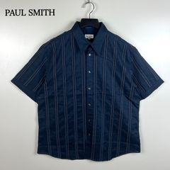 05M928◯ Paul Smith ストライプ 半袖 ジップアップ シャツ M - メルカリ