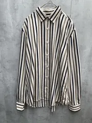 ZARA ザラ ブラウス ストライプ 長袖 シャツ sizeM/ベージュ×茶 ■◇ メンズ