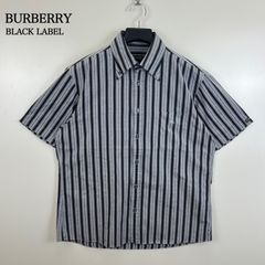 BURBERRY BLACK LABEL バーバリー 半袖シャツ ストライプ L - メルカリ