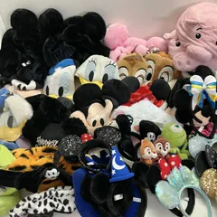 ◆ Disney ディズニー 約50点 まとめ商品 ファンキャップ ハット カチューシャ など 被り物 ミッキー ミニー チップとデール など 現状品