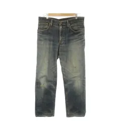 エドウィン EDWIN 503 デニム ジーンズ W31 紺 ネイビー インディゴ ウォッシュ加工 ダメージ加工 フルレングス /AO32 ■GY58