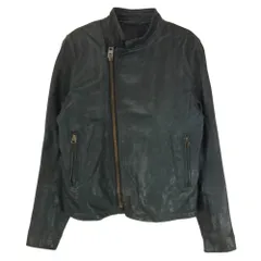 ヒステリックグラマー 山羊革 ゴートスキン レザーブルゾン ブラック S HYSTERIC GLAMOUR（ヒステリックグラマー）の「ゴートレザー リブ