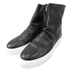 alfredoBANNISTER アルフレッドバニスター BN06/5247-10-06030-1-4 サイドジップ ドレープ ハイカット スニーカー ブラック系 42【新古品】【未使用】【中古】のサムネイル
