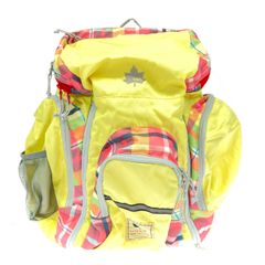 ロゴス☆チェック柄リュック38-45L 大容量 イエロー/ピンク - メルカリ