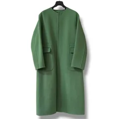 未使用級★★贅沢カシミア97％★★Drawer ロングコート ケリーグリーン