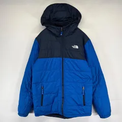 古着 ザ・ノースフェイス THE NORTH FACE ジャケット リバーシブル 中綿 ボーイズ ワンポイント刺繍ロゴ XL  ブルー系 ボーイズ