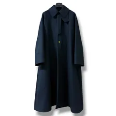 美品 THE RERACS ウールメルトンバルカラーコート オーバーサイズ 黒のサムネイル