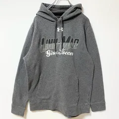 UNDER ARMOUR アンダーアーマー　長袖プリントプルオーバーパーカー　フーディー　グレー　Mサイズ　古着