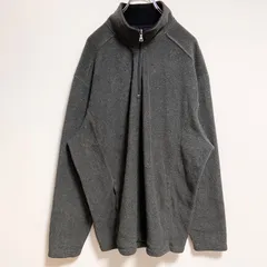 STJOHNSBAY　長袖ハーフジップフリースジャケット　ハイネックアウター　グレー　ビッグシルエット　XLサイズ　古着