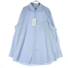 未使用 UNIQLO ユニクロ 長袖 カッターシャツ 3XL ライトブルー Yシャツ メンズ 古着