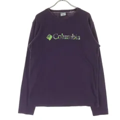 Columbia コロンビア ブランドロゴ 長袖 Tシャツ M パープル ロンT メンズ 古着