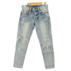 マウジー MOUSSY デニム ジーンズ 24 青 ブルー ダメージ加工 リップドジーンズ /GP ■ECC001