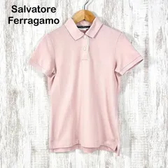 Salvatore Ferragamo サルヴァトーレフェラガモ ワンポイントロゴ刺繡 ショートスリーブ ポロシャツ くすみピンク レディース 半袖 トップスのサムネイル